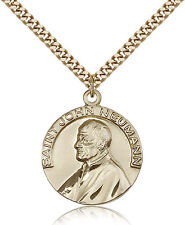 Saint John Neumann Medal For Men - Gold Filled Necklace On 24 Chain - 30 Day... picture