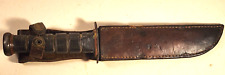 WW2 PAL RH 37 U.S. NAVY RED SPACER FIGHTING KNIFE with LEATHER SHEATH picture