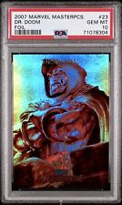 2007 Marvel Masterpieces Foil #23 Dr. Doom PSA 10 💎 POP 4 🔥RARE🔥 picture