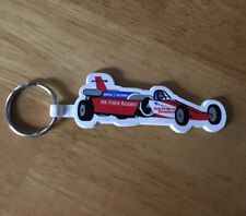 Vintage Keychain AIR FORCE RESERVE Key Ring Jet Race Car Shaped Fob ABOVE BEYOND picture