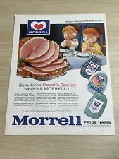 Morrell Ham E-Z Cut Canned Christmas 1961 Vintage Print Ad Life Magazine picture
