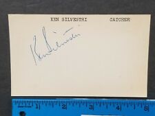 1950S-70S VINTAGE 3X5 CARD HAND SIGNED AUTO KEN SILVESTRI W/COA JSA AVAILABLE picture