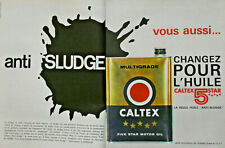 1963 CALTEX ANTI-SLUDGE 5 STAR MULTIGRADE OIL PRESS ADVERTISEMENT - CAN picture