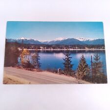 Washington Olympic Mountains -Hood Canal View- Near Seabeck Postcard 1960's picture