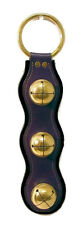 PURPLE & BLACK LEATHER w/ SOLID BRASS BELLS Door Chime - Baltimore Ravens USA picture