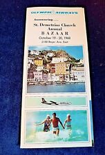 Vintage 1968 St Demetrios Church Annual Bazar / Olympic Airways Brochure  picture