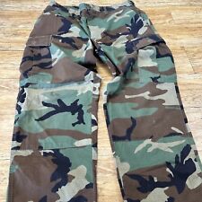 Vintage US Army Woodland Camouflage Ripstop BDU Combat trousers Medium Regular picture