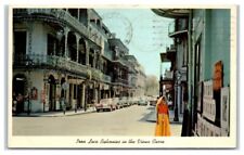 French Quarter New Orleans Louisiana Street Scene Vintage Postcard Posted 1962 picture