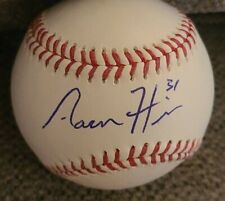AARON HICKS SIGNED OFFICIAL MLB BASEBALL NEW YORK YANKEES JUDGE W/COA +PROOF  picture