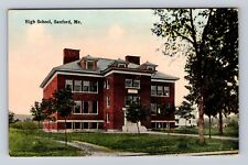 Sanford ME-Maine, High School, Antique, Vintage Souvenir Postcard picture