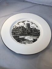 1969 Ohio Pottery Festival Plate The Old Central School East Liverpool Ohio picture