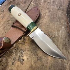 Custom Bone Handle Hunter Skinner Knife W/Sheath New picture