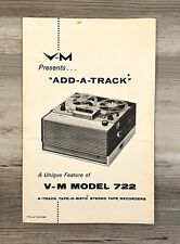 V-M Model 722 Stereo Tape Recorder 4-Track Operating Manual “Add-A-Track” picture