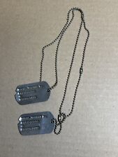WW2/Korea US Army Notched Dog Tag Pair Norman L. Duval RA17598858 O Protestant picture