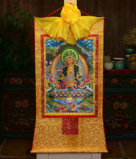 Tibet Tibetan Buddha Print Silk Gild Thangka Thanka Buddhism Ksitigarbha Buddha picture