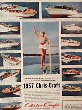 1957 Esquire Original Art Advertisements CHRIS CRAFT boats Dewar's White Label picture