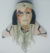 Dyan Nelson NATIVE AMERICAN INDIAN  Vintage ceramic wall head SIGNED numbered  picture