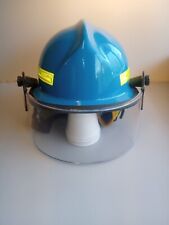 Cairns & Bros 660C Metro Blue Firefighter Helmet w/ Face Shield Fr Shipping  picture