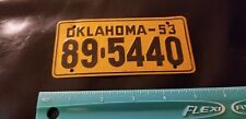 Vintage 1950’s Oklahoma BICYCLE LICENSE PLATE picture
