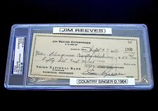 Autograph 1960 Jim Reeves PSA/DNA Check Signed Dated September 7 Rare DS 10 VTG picture