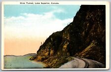 Postcard Lake Superior Ontario c1920s Mink Tunnel CPR Railroad Track Marathon ON picture