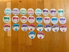 Set of 26 Vintage Road Tax Discs, Various Discs between March 1989 and Jan 2014 picture