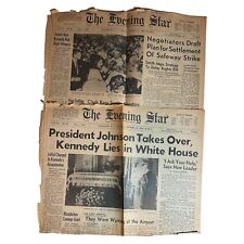 The Evening Star Washington DC Kennedy Assassination Day 11/22/1963 & 11/23/1963 picture