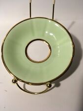VTG Crown Staffordshire Clare Mint Bone China 6 Saucers Made In England 1970s picture