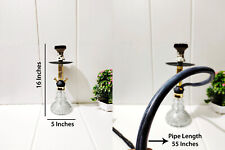 Portable Modern Mini Glass Hookah Complete Set with Carrying Case Bag picture
