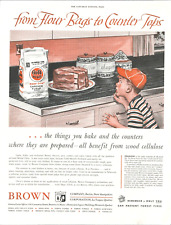 1953 GOLD MEDAL FLOUR vintage PRINT AD baking cake little boy 1950s kitchen picture