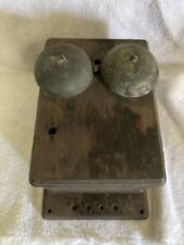 Antique Wooden Hand Crank Bell Ringer Box Parts Only picture