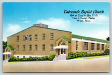 Waco TX-Texas, Tabernacle Baptist Church, Building, Antique, Vintage Postcard picture