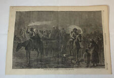 1864 magazine engraving ~ AFRICAN AMERICANS ESCAPING OUT OF SLAVERY picture