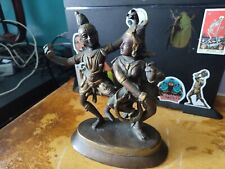 Vintage Bronze Dancing Shiva & Parvati Statue Made In India picture