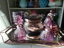 Vintage Purple BEAUTIES Vanity Perfume Set, SO VERY CHIC & ABSOLUTELY BEAUTIFUL picture