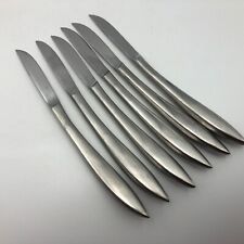 MCM Vintage Set Of 6 Serrated Knives Japan Knife Lot Curved Handle Japanese C2 picture