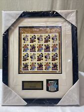 The Art Of Disney Imagination Framed Full Stamp Sheet With Le Pin 2008,COA. picture