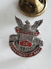 1950s 60s USN Navy 20 Year Service Discharge Pin L@@K picture