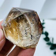 Very Rare Smoke top Herkimer diamond crystal gem&Eenhydro Carbon quicksand 69g picture