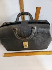Vintage Black Leather SCHELL Medical Bag, 16x11x7 picture