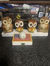 Lot Of 5 Vintage 1981 Otagiri Owl Salt and Pepper Shakers/And Others Read Desc picture