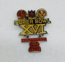 1982 Super Bowl XVI Pin San Francisco 49ers vs Cincinnati Bengals Peter David 6 picture