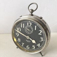 1925-30 WESTCLOX BIG BEN Mod. 1a Alarm Clock Nickel Black Radium Dial Works picture