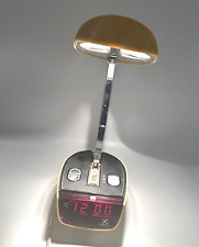 Vintage Infinity C-591 Alarm Clock Fold Up Lamp Mustard Hong Kong Retro 1970s As picture