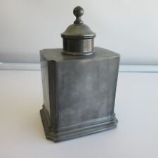 ANTIQUE METAL PEWTER? TEA CADDY BOX picture