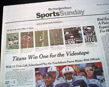 MUSIC CITY MIRACLE Tennessee Titans NFL Football Playoffs Victory 2000 Newspaper picture