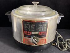 Vintage ROTO BROIL Cooker/ Fryer with basket, glass lid Needs Handle Works picture
