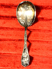 VINTAGE W.R. KEYSTONE SIVERPLATE CARNATION LARGE SERVING SPOON (1D/3) picture