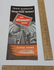 3-8-55 THE MILWAUKEE ROAD - TRAIN SCHEDULES between Chicago-Paci - listing #4688 picture