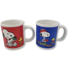2 Christmas Peanuts Snoopy Woodstock Coffee Mugs 4
